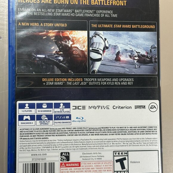 GREAT DEAL! Barely used STAR WARS BATTLEFRONT II - PS4 - Playstation game disc! - Picture 3 of 3